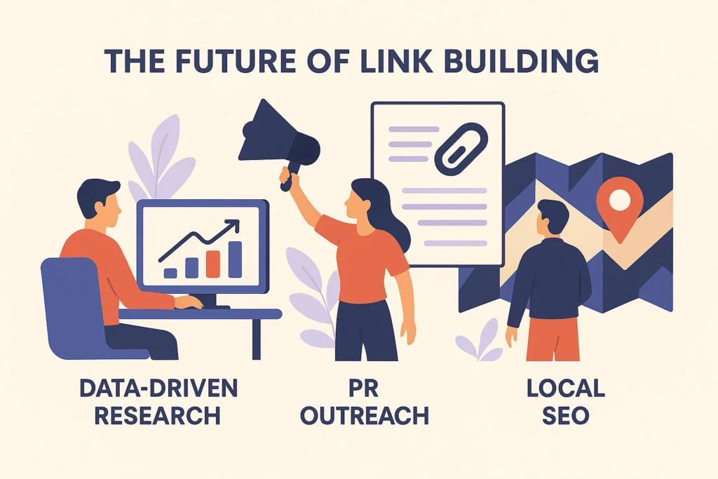 Digital PR and data strategy for link building in 2025.